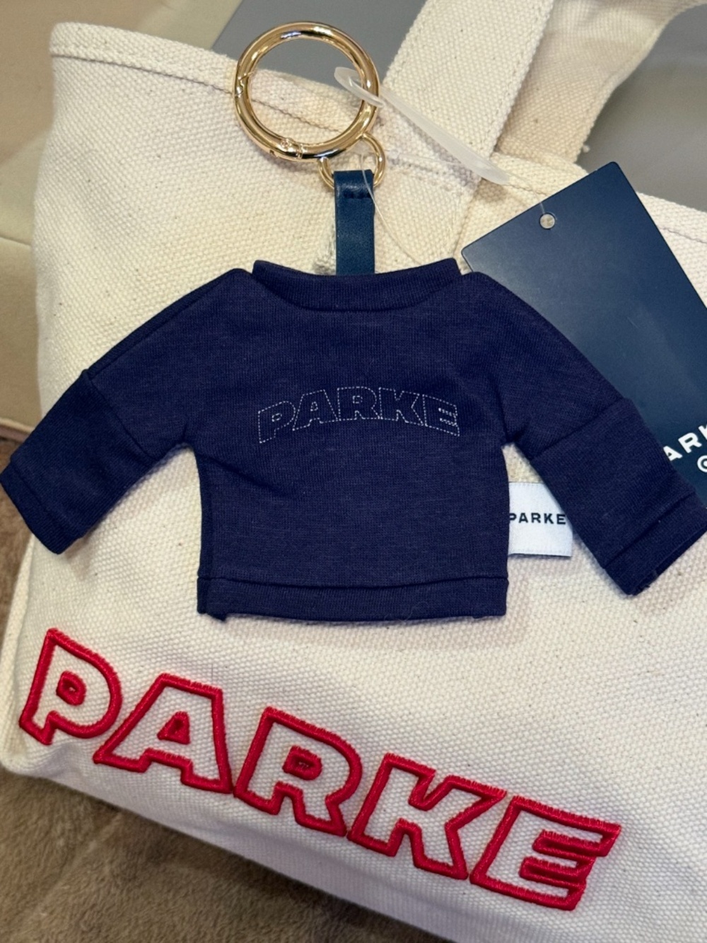 Parke x Target Mockneck Sweatshirt Keychain Navy